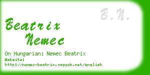 beatrix nemec business card